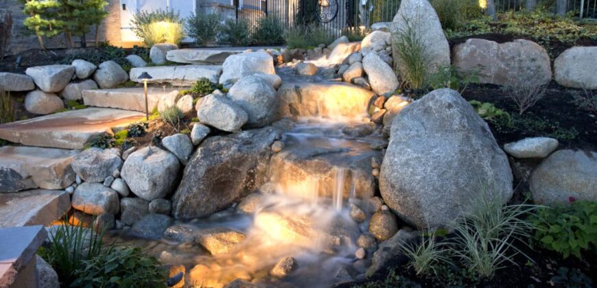 Stones and water features
